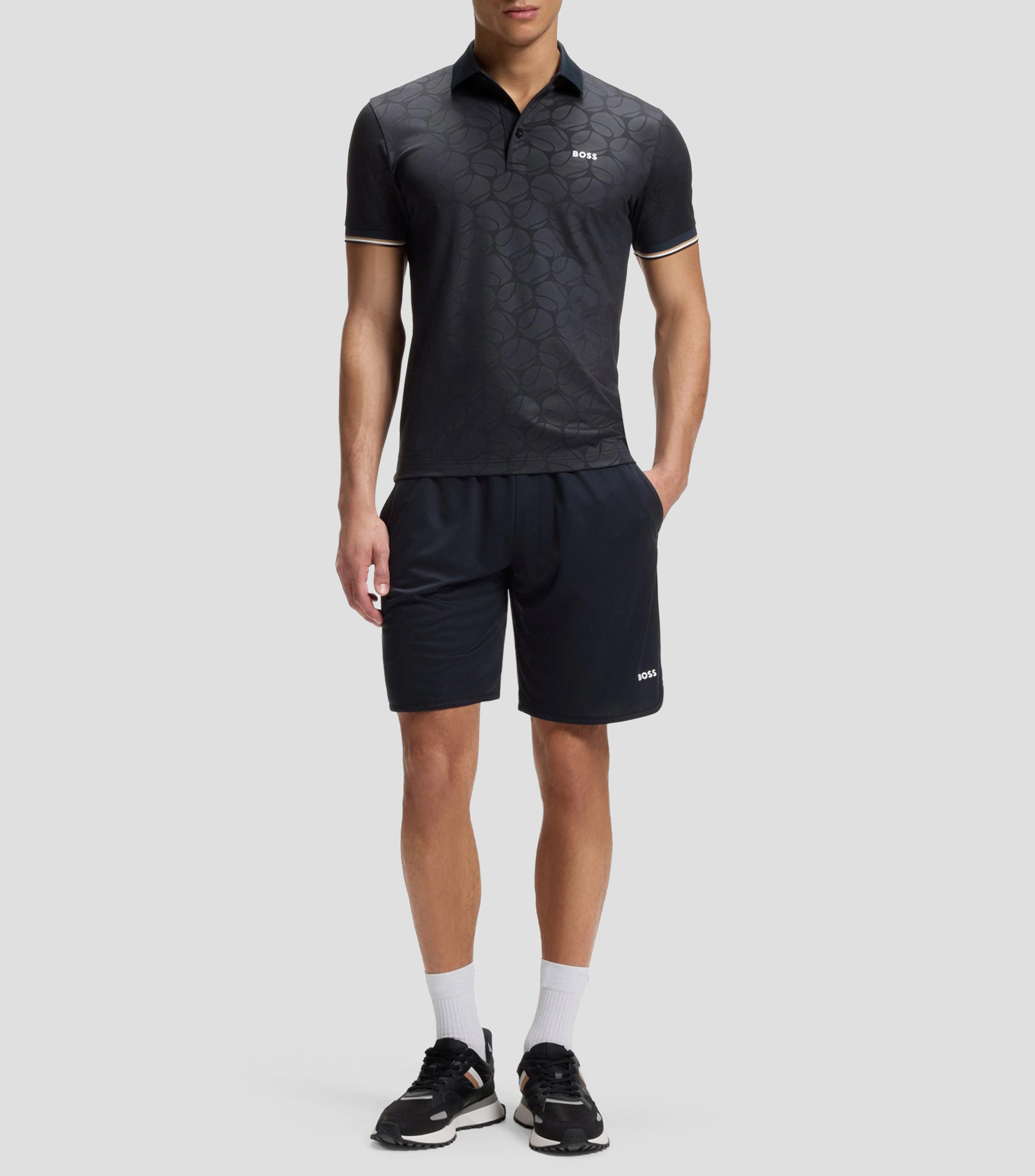 Playera tipo polo manga corta lisa Hombre